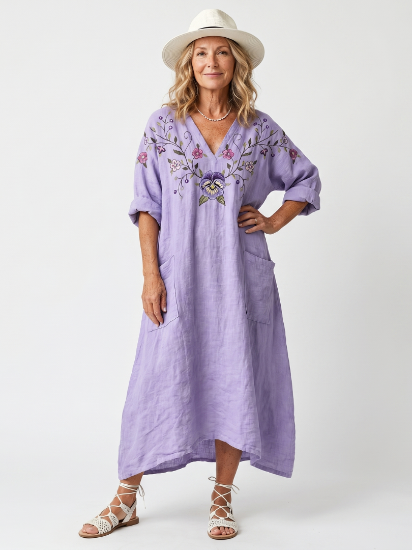 Tavi | Women's Floral Oversized Pocket Dress