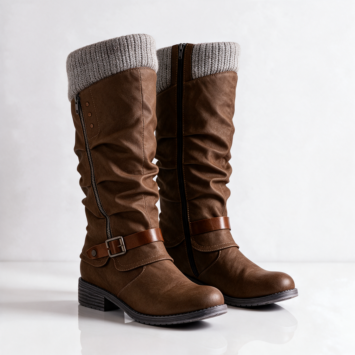 Rhonda | Women’s Knit Cuff Mid-Calf Boots