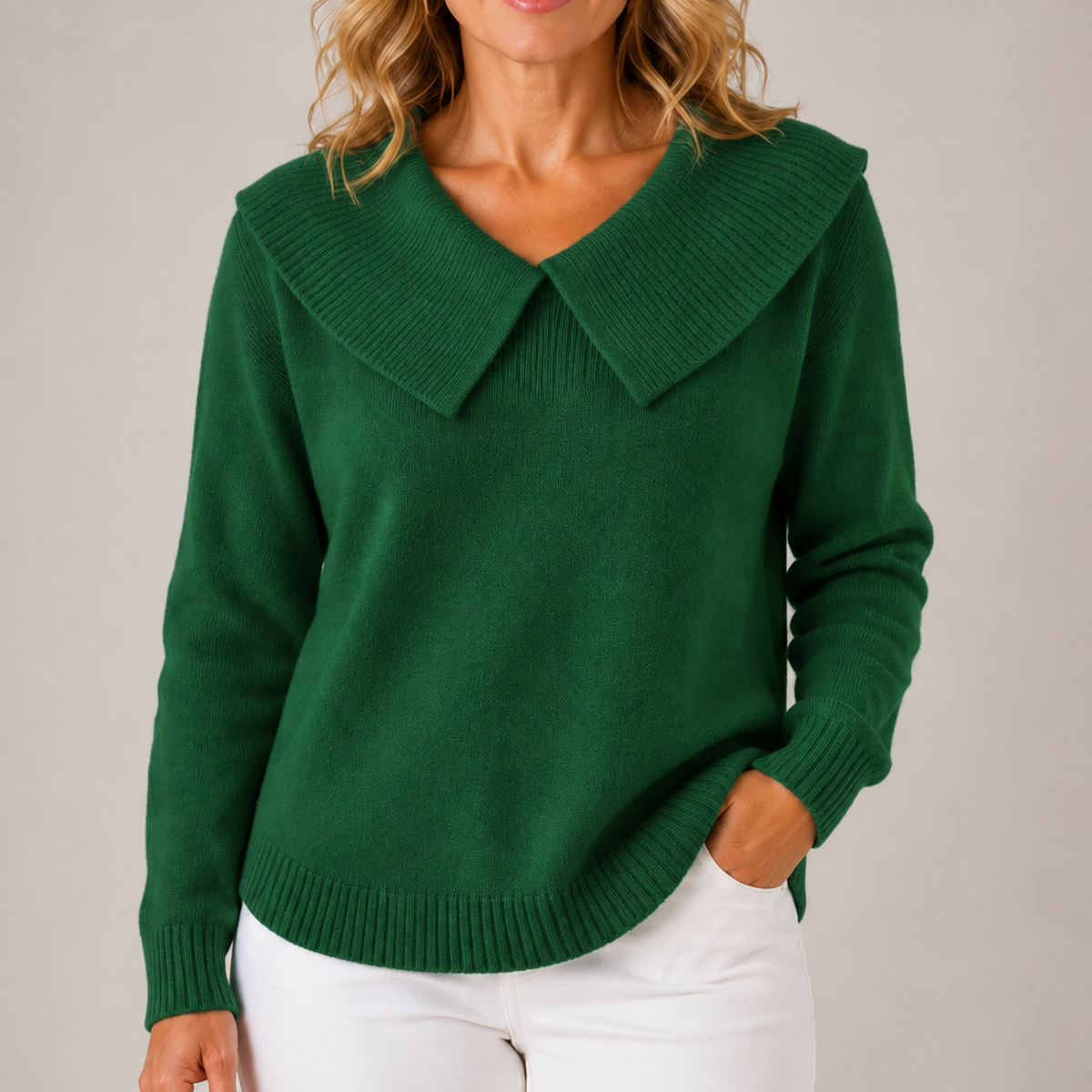 Yari | Women's Elegant Collar Knit Sweater