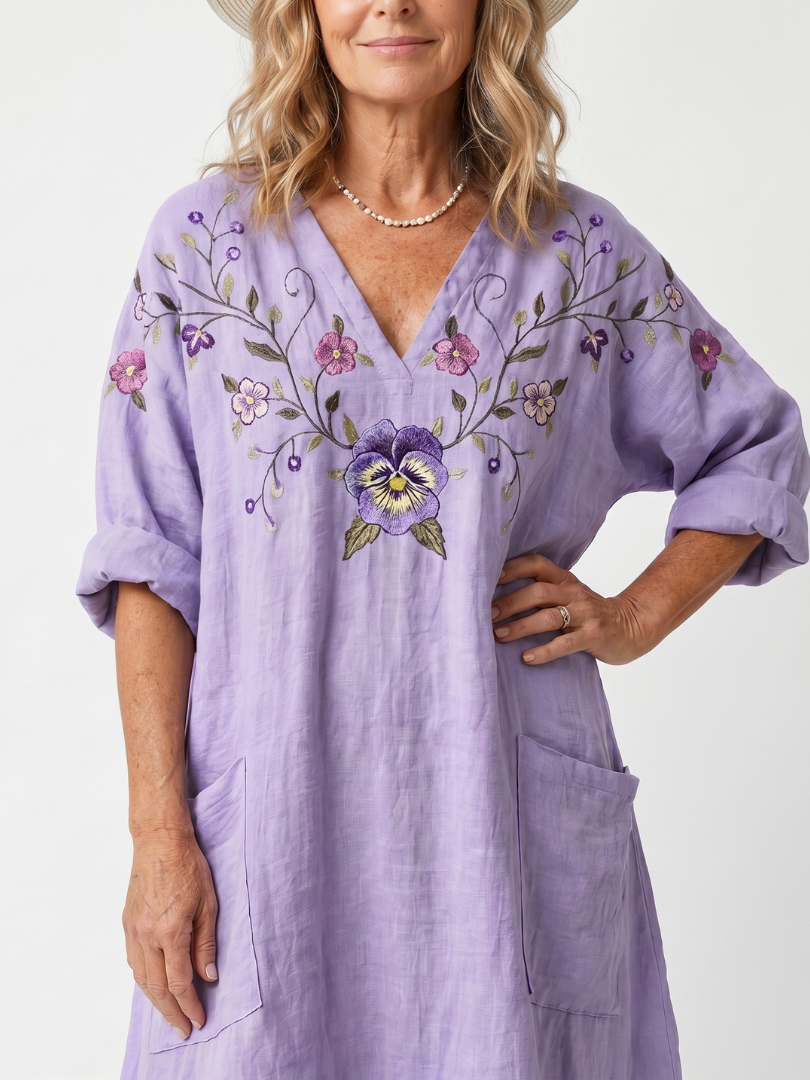 Tavi | Women's Floral Oversized Pocket Dress