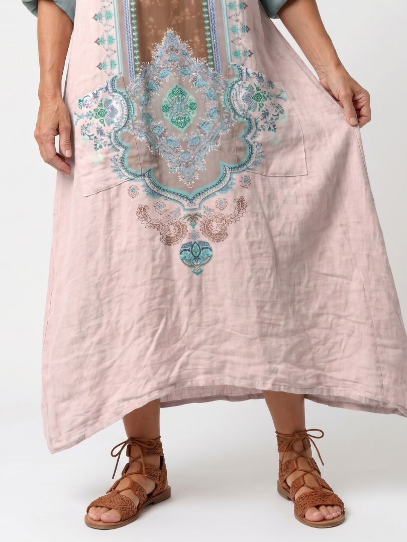 Kenza | Women's Designer Panel Relaxed Pocket Midi Dress