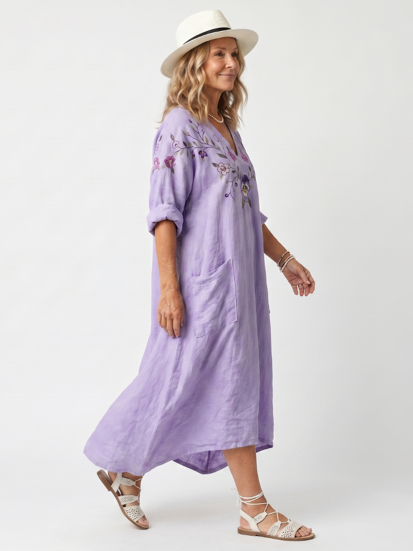 Tavi | Women's Floral Oversized Pocket Dress