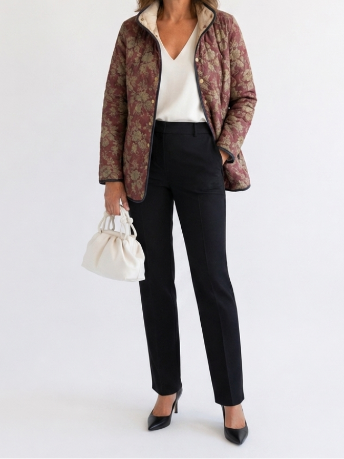 Alexis | Women's Retro Floral Print Jacket