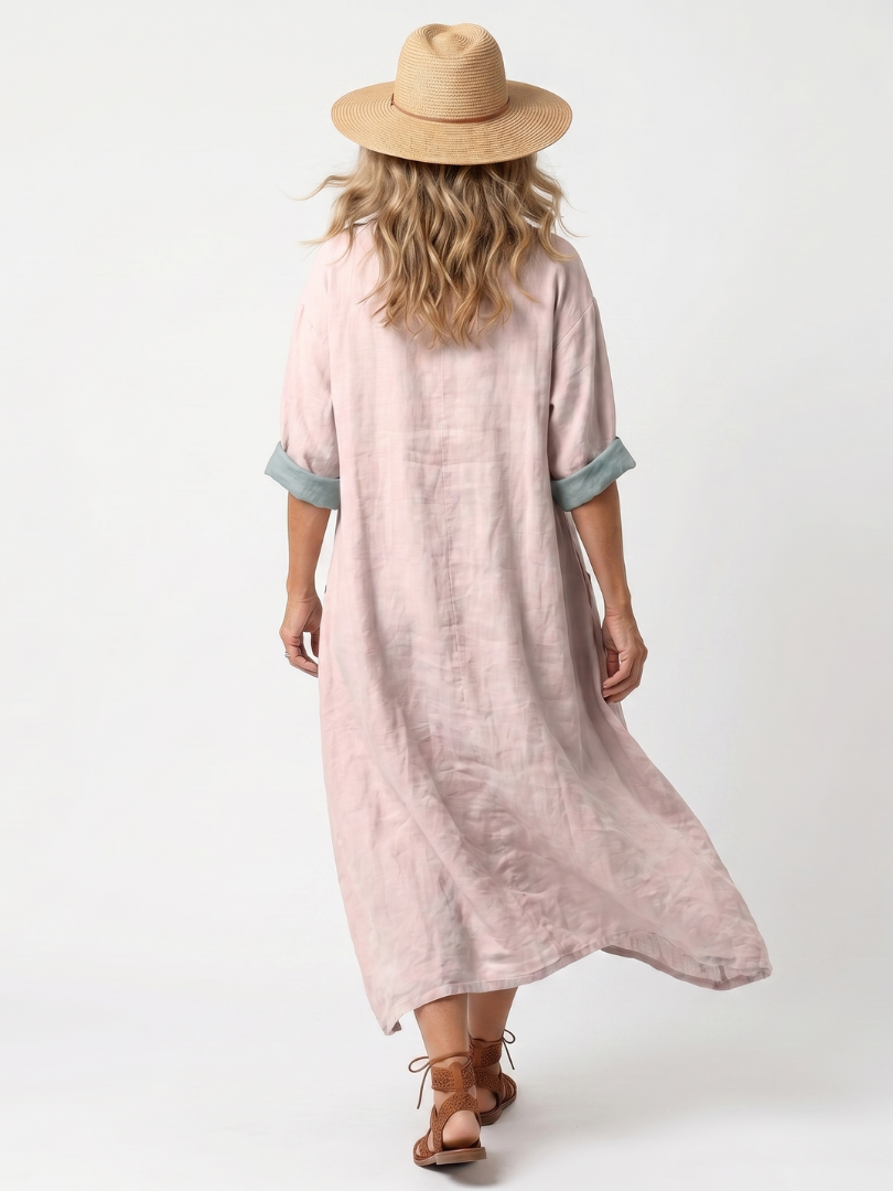 Kenza | Women's Designer Panel Relaxed Pocket Midi Dress