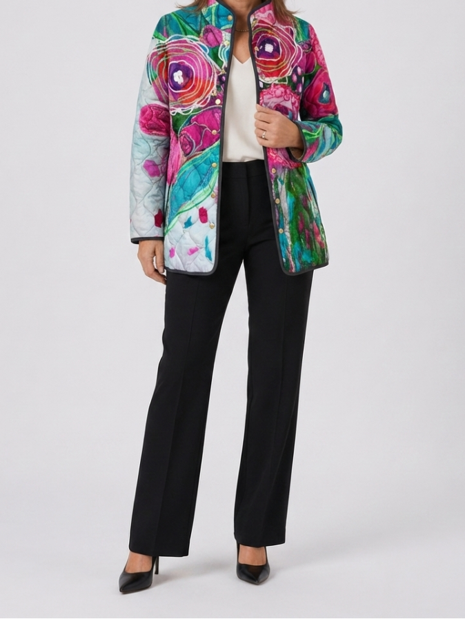 Kaitlyn | Women's Elegant Floral Print Jacket