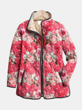 Celeste | Women's Pink Floral Print Quilted Jacket