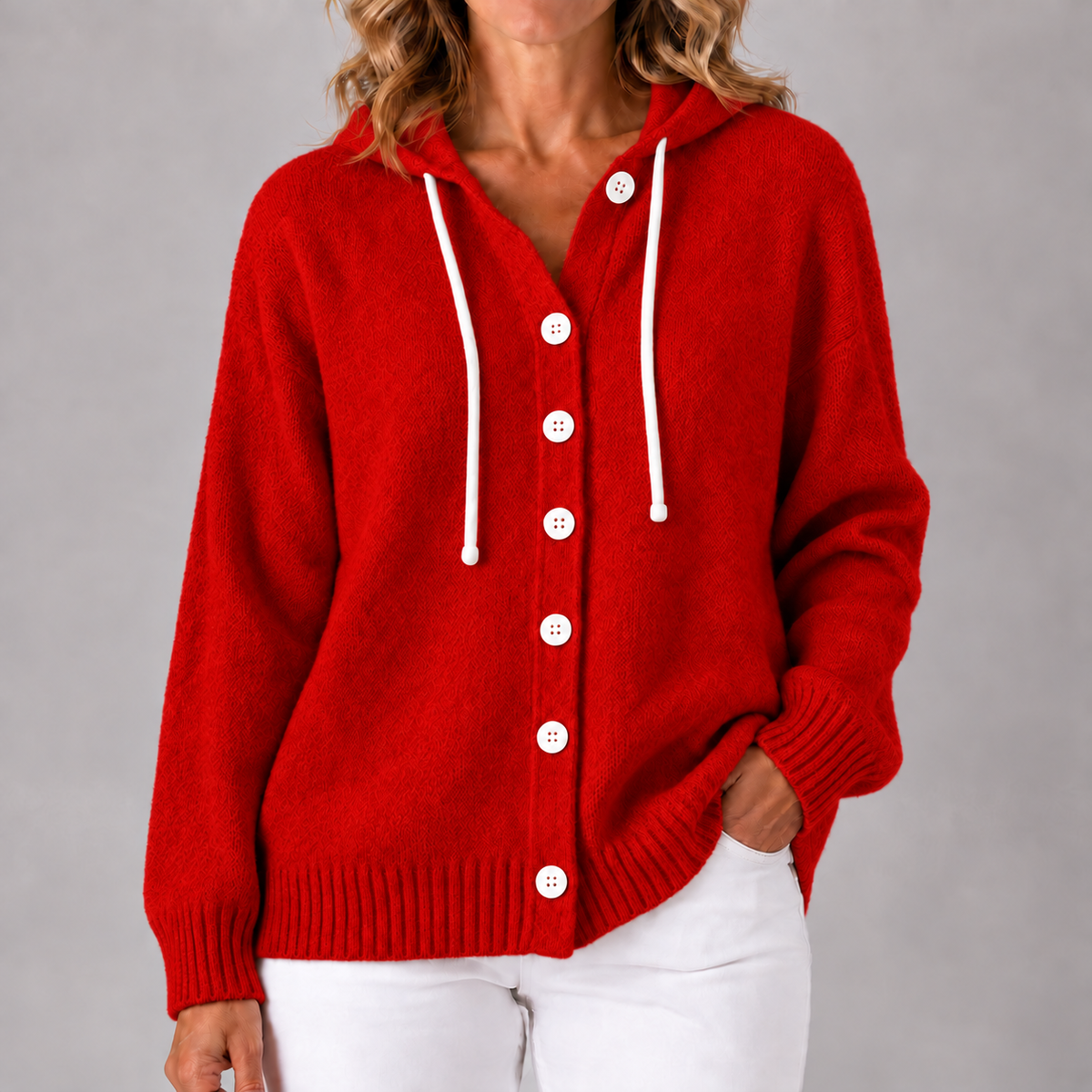 Bella | Women's Cozy Hooded Knit Cardigan