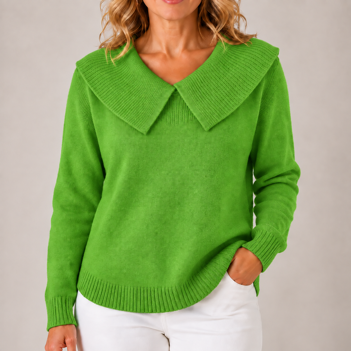 Yari | Women's Elegant Collar Knit Sweater