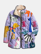 Mackenzie | Women's Quilted Dog Print Jacket