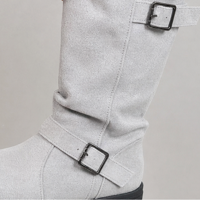 Nancy | Buckle Mid-Calf Boots