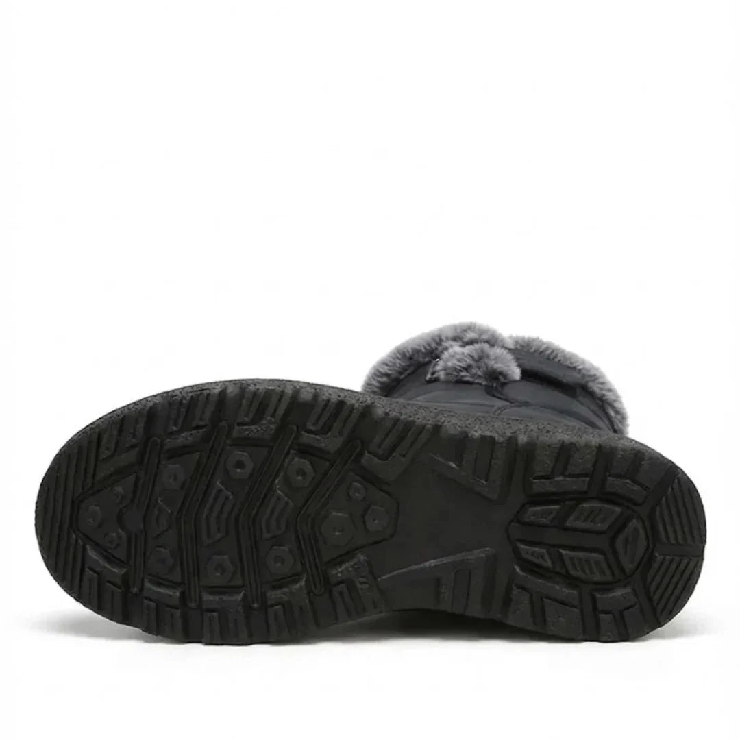 Gail | Women’s Faux Fur Trim Buckle Winter Boots