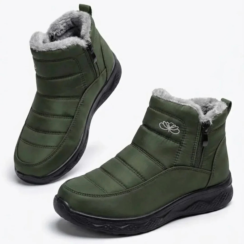 Jess | Women’s Quilted Side Zip Winter Ankle Boots