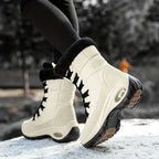 Kris | Women’s Faux Fur Cuff Lace-Up Mid-Calf Snow Boots