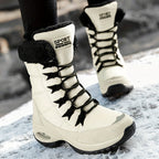 Kris | Women’s Faux Fur Cuff Lace-Up Mid-Calf Snow Boots